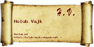 Holub Vajk névjegykártya